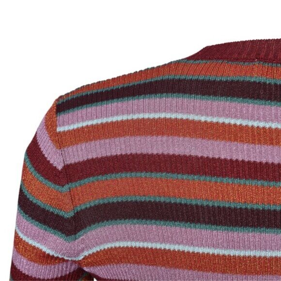 Zara Cardigan Striped Shimmery Thread Knit Special Edition Size Small - Picture 9 of 13